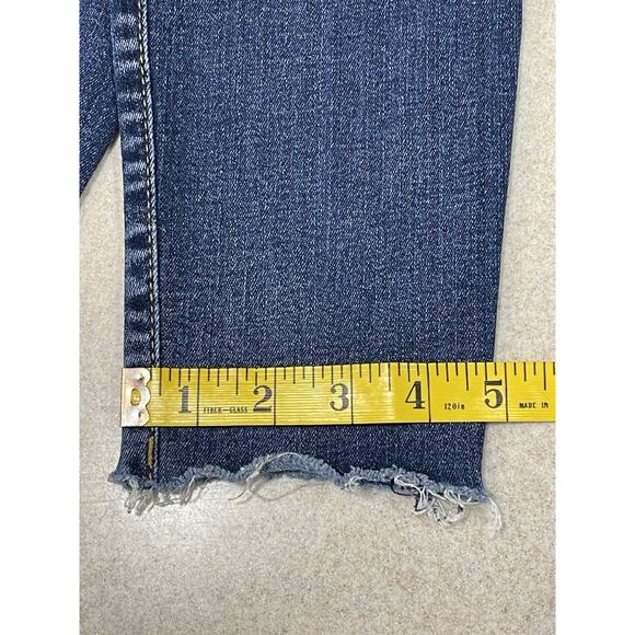 Kut From The Kloth High Rise Fab Ab Ankle Skinny Womens Sz 6 Blue Jeans Raw Cuff - Picture 12 of 12